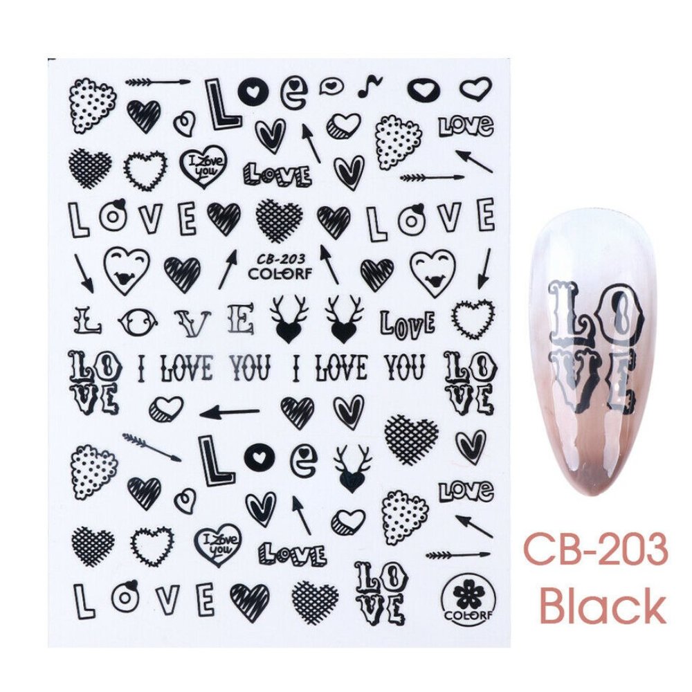 Abstract Nail Art Stickers valentine nail sticker
